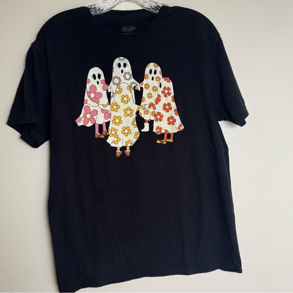 Attic Salt ghost Ghoul cute Halloween Black Graphic Tee Spooky‎